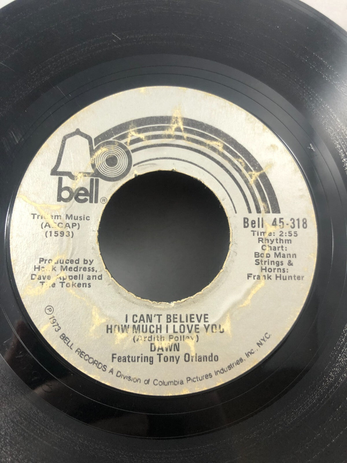 45 rpm vinyl, Dawn, I can’t believe how much I love you G see pics