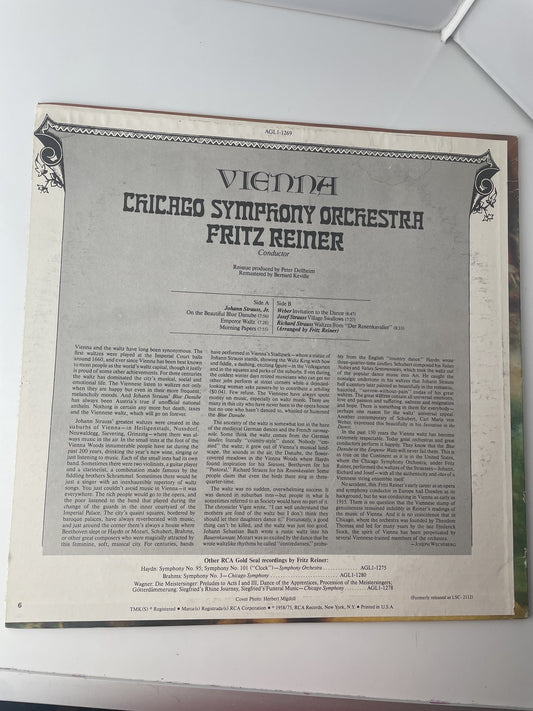 Vintage Vinyl RCA Gold Seal Vienna Fritz Reiner Chicago Symphony Waltz 1975 EXC