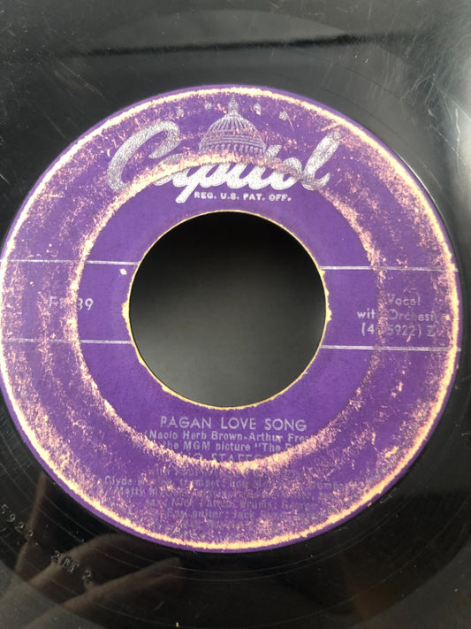 Jo Stafford record "PAGAN LOVE SONG" and "SIMPLE MELODY" Capitol F1039 45RPM