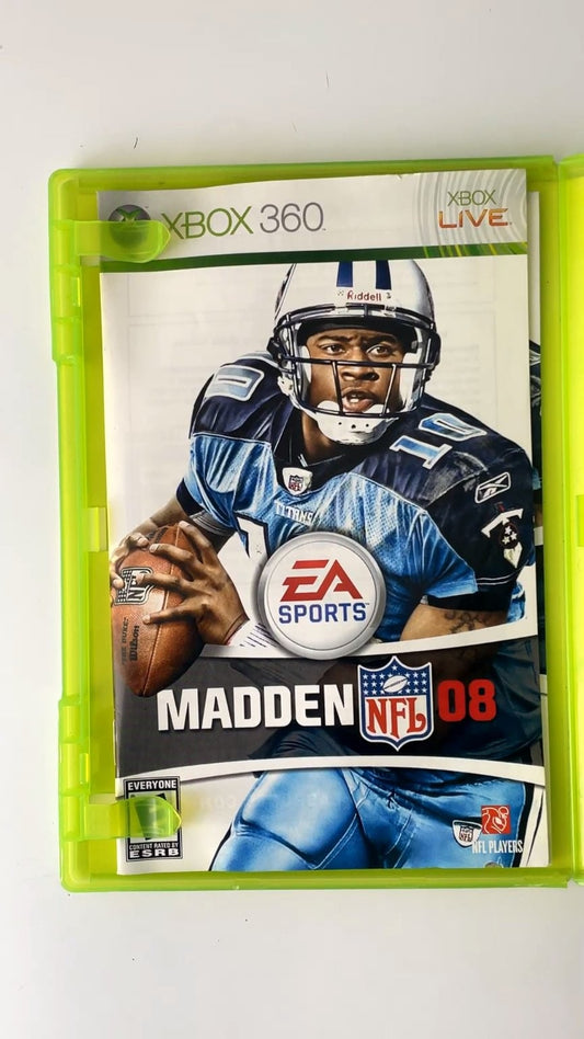 Madden NFL 08 Xbox 360 Video Game Multiplayer Football EA Sports