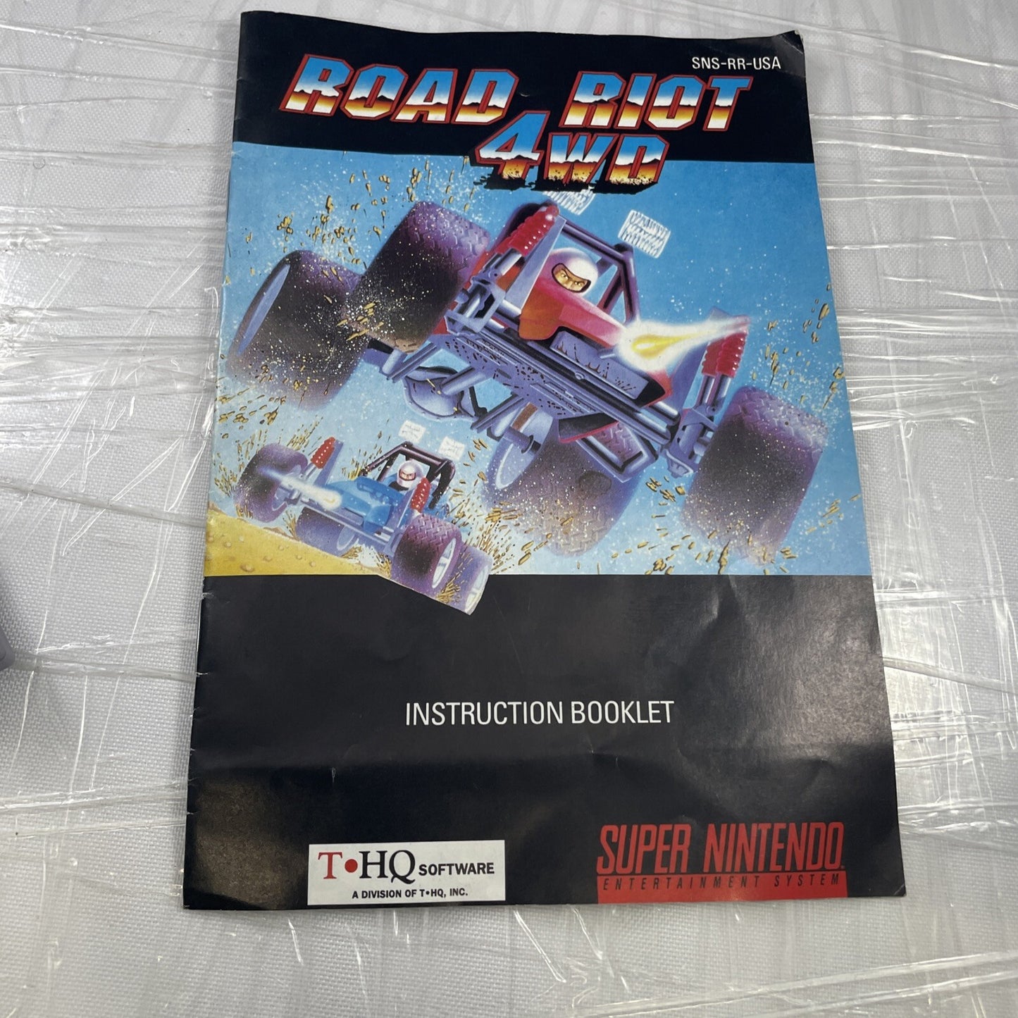Road Riot 4WD - SNES Game Cart And Manual Only VERY GOOD