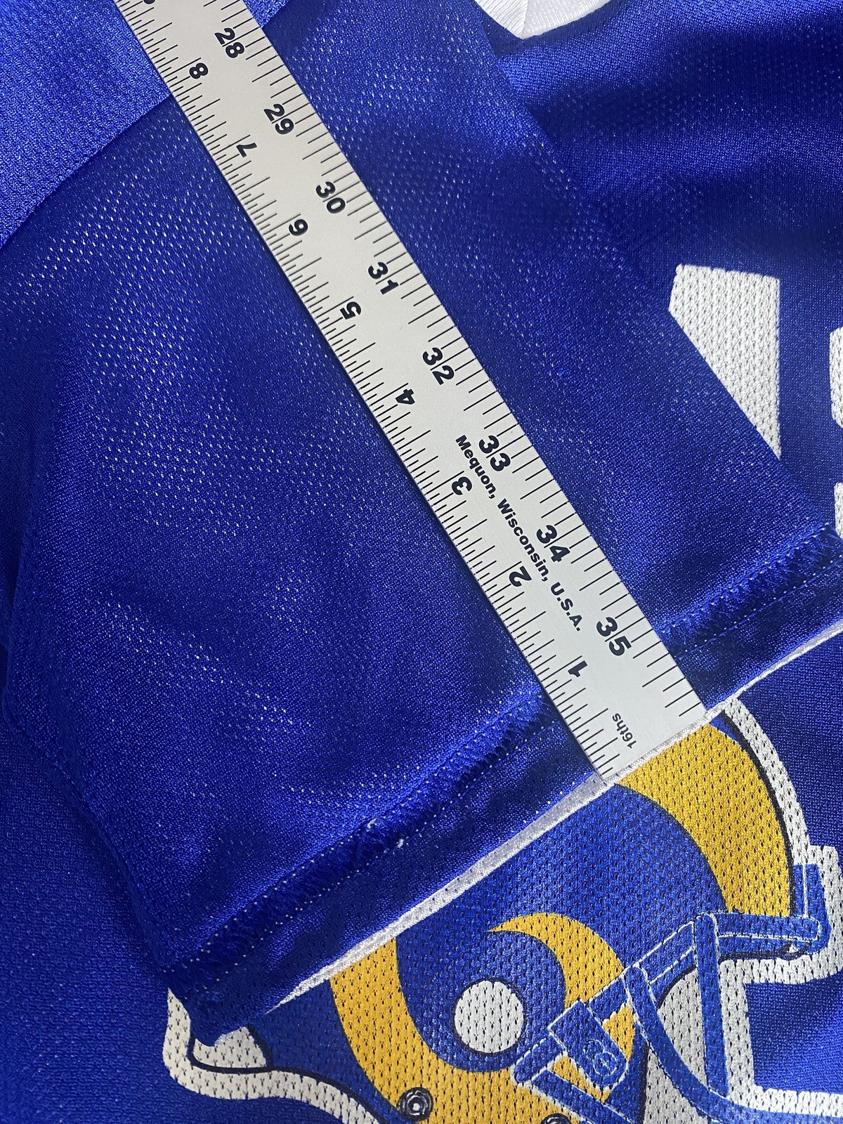 Vintage Los Angeles Rams Jersey Mens Medium Blue NFL Football Nike Flag 90s