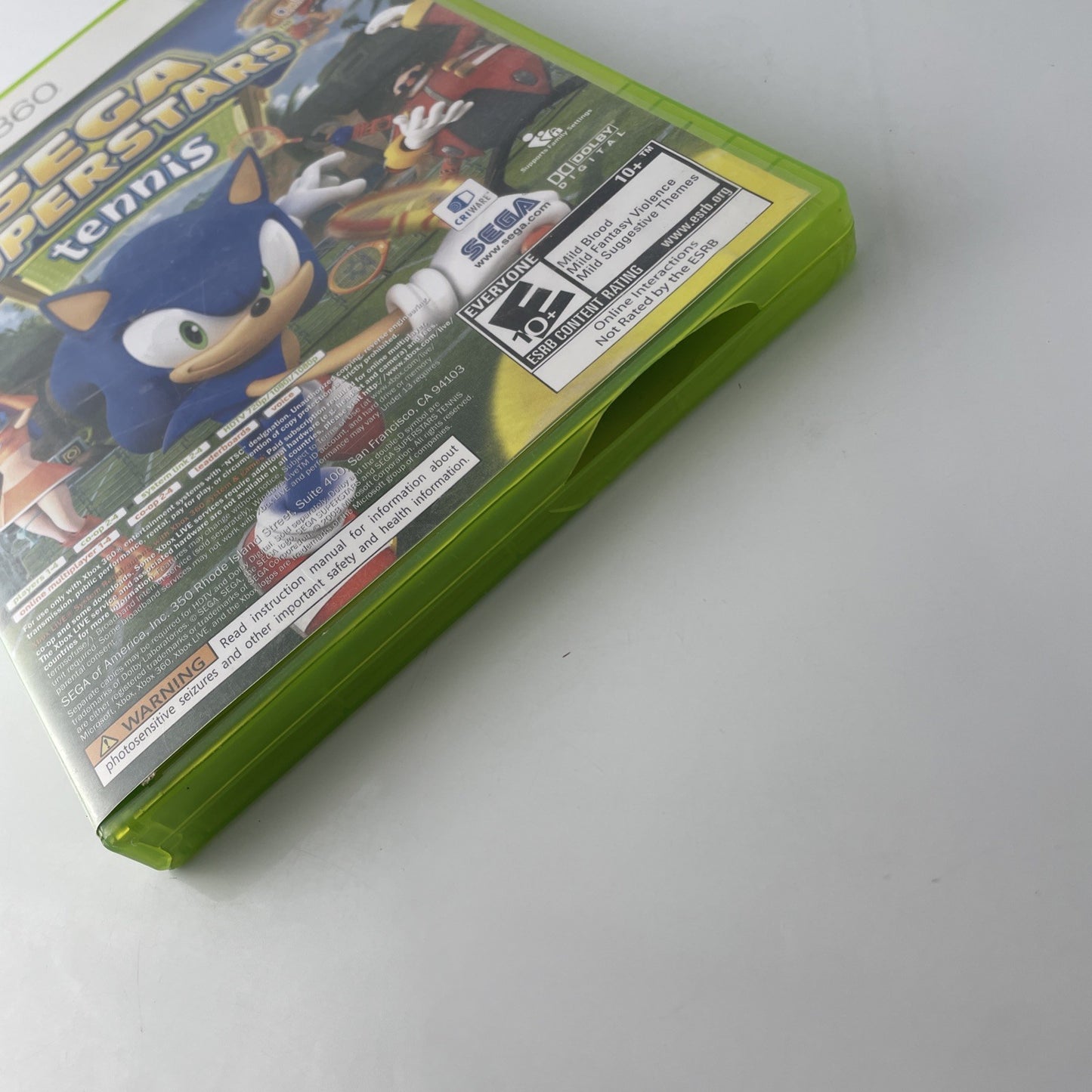 Sega Superstars Tennis (Xbox 360) CIB Complete W/ Manual Tested