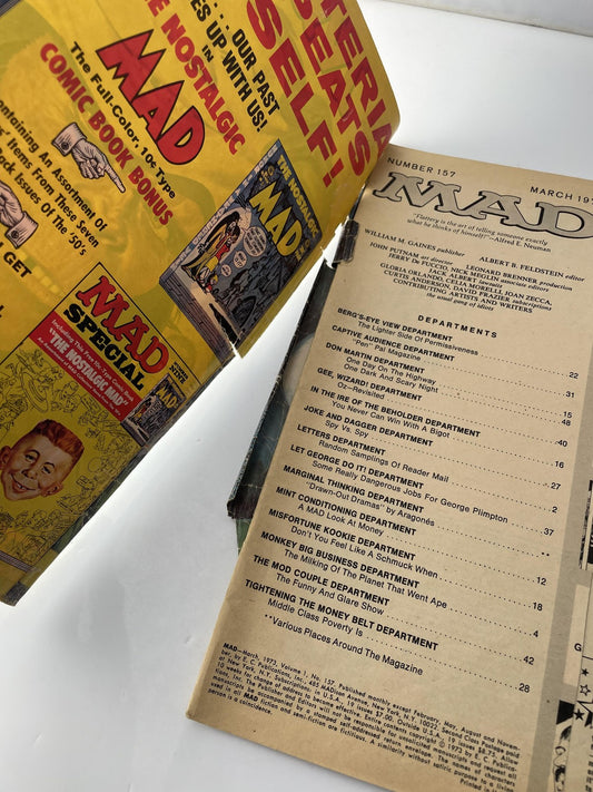 Vintage Mad Magazine 157 March 1973 Planet of the Apes Parody Alfred E Neuman