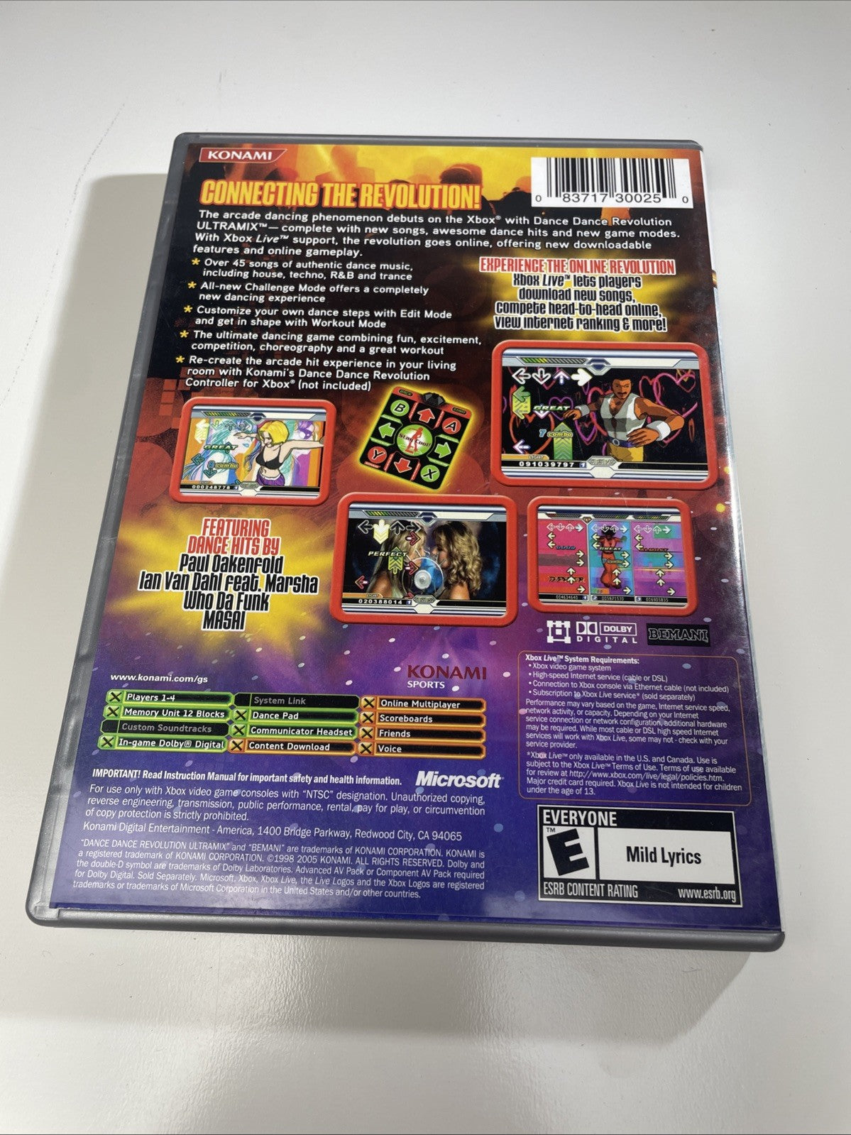 Dance Dance Revolution Ultramix (Microsoft Xbox, 2003) Platinum Hits Very Nice