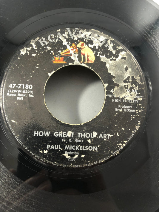 PAUL MICKELSON How Great Thou Art Christian 1957 45rpm 7" VINYL RCA EPA1-1517