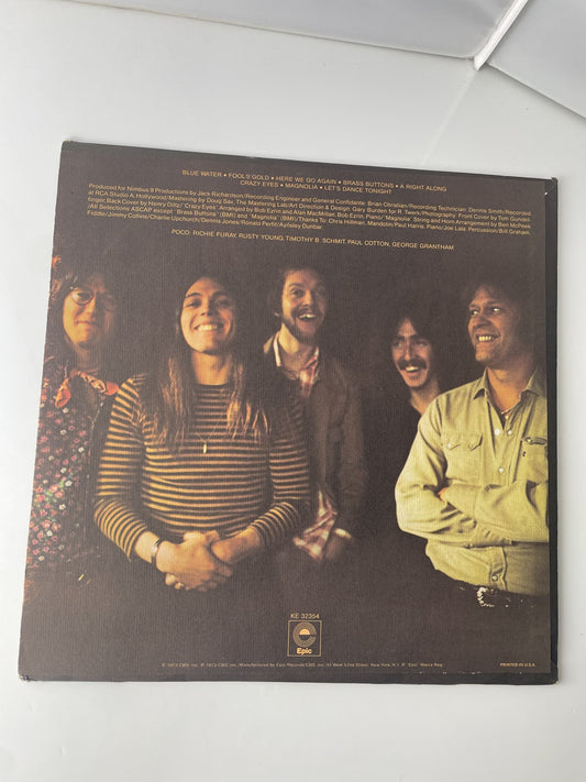 Vintage Poco Vinyl Record Crazy Eyes 1973 Epic KE 32354 Country Rock Album