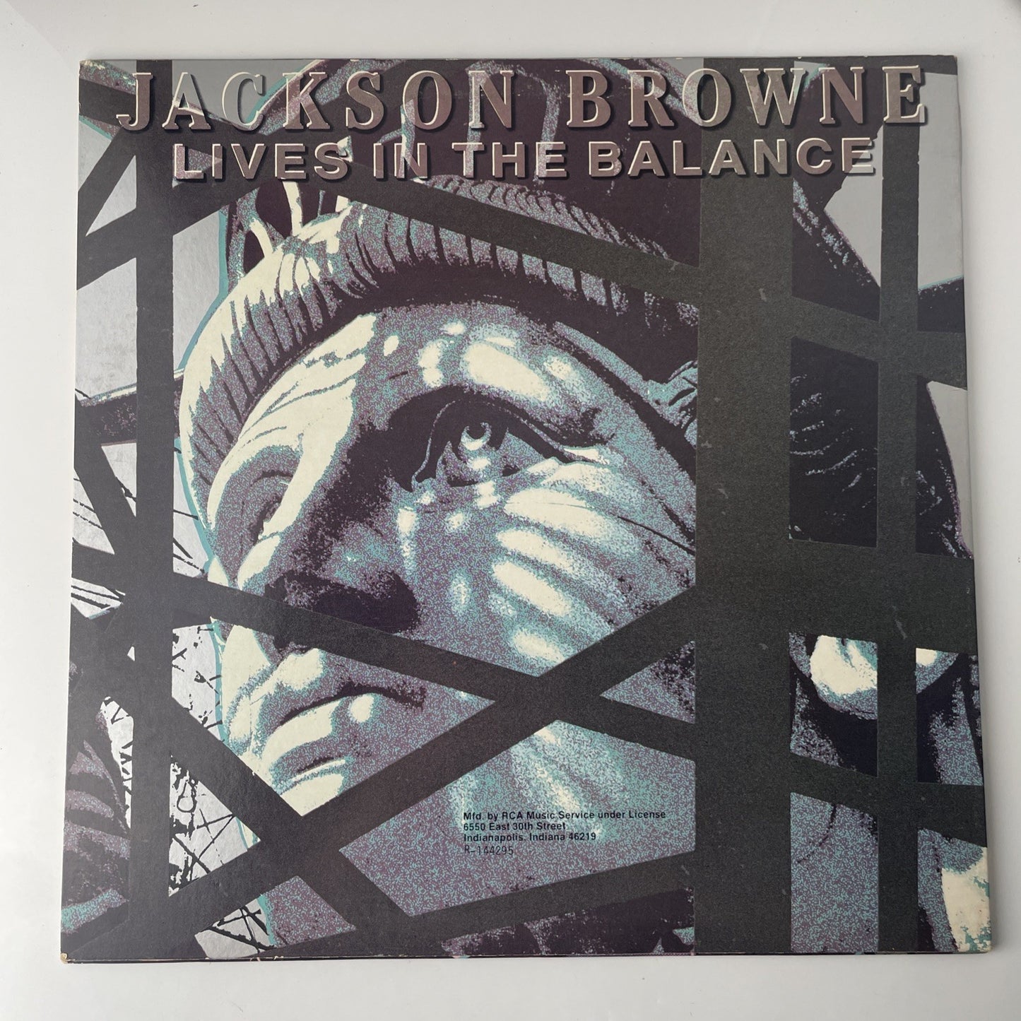 Jackson Browne Lives In The Balance LP 1986 ASYLUM~60457-1-E Vinyl Record