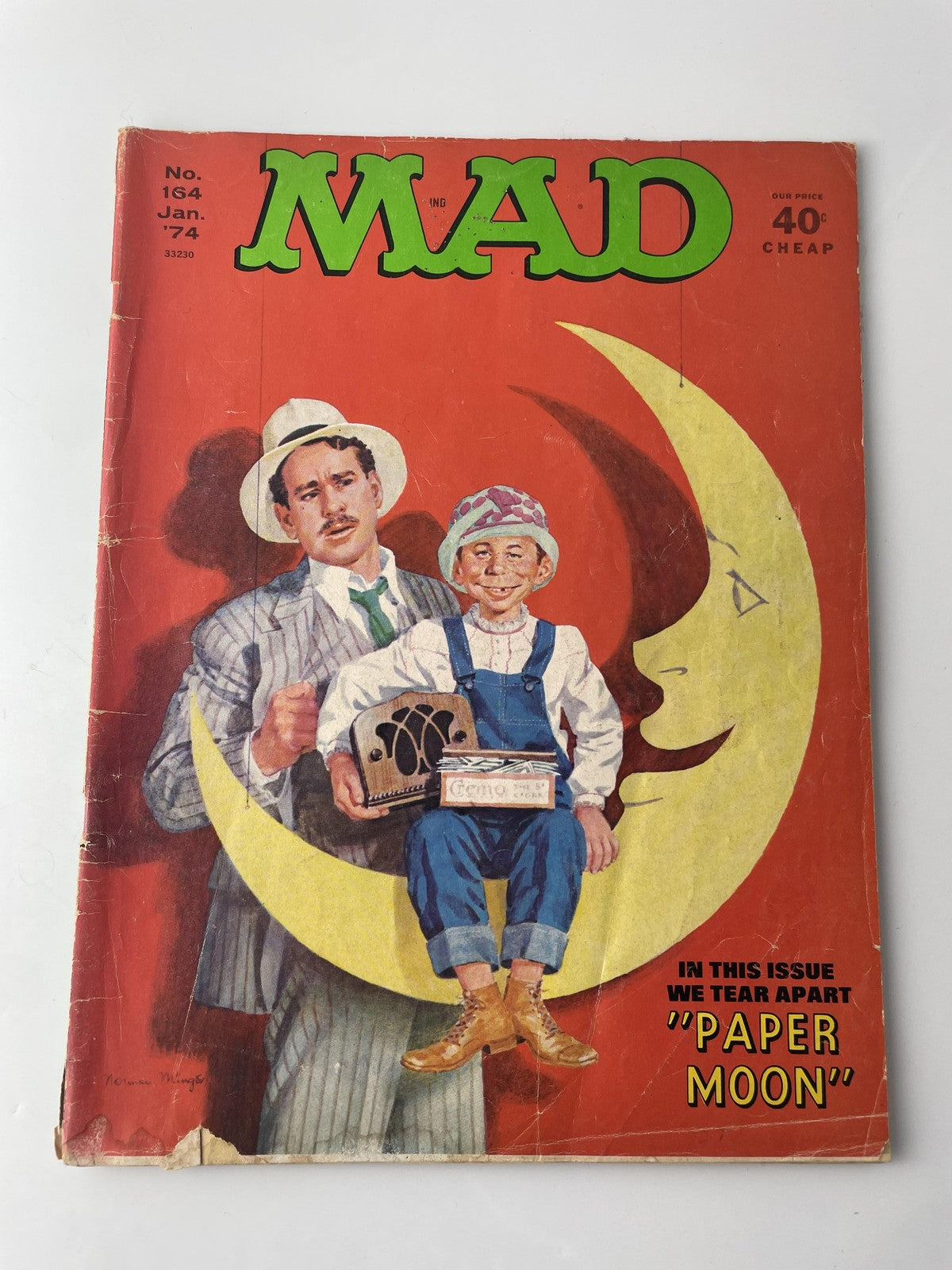 Vintage MAD Magazine No. 164 Jan 1974 Humor Satire Comic Book Paper Moon Cover