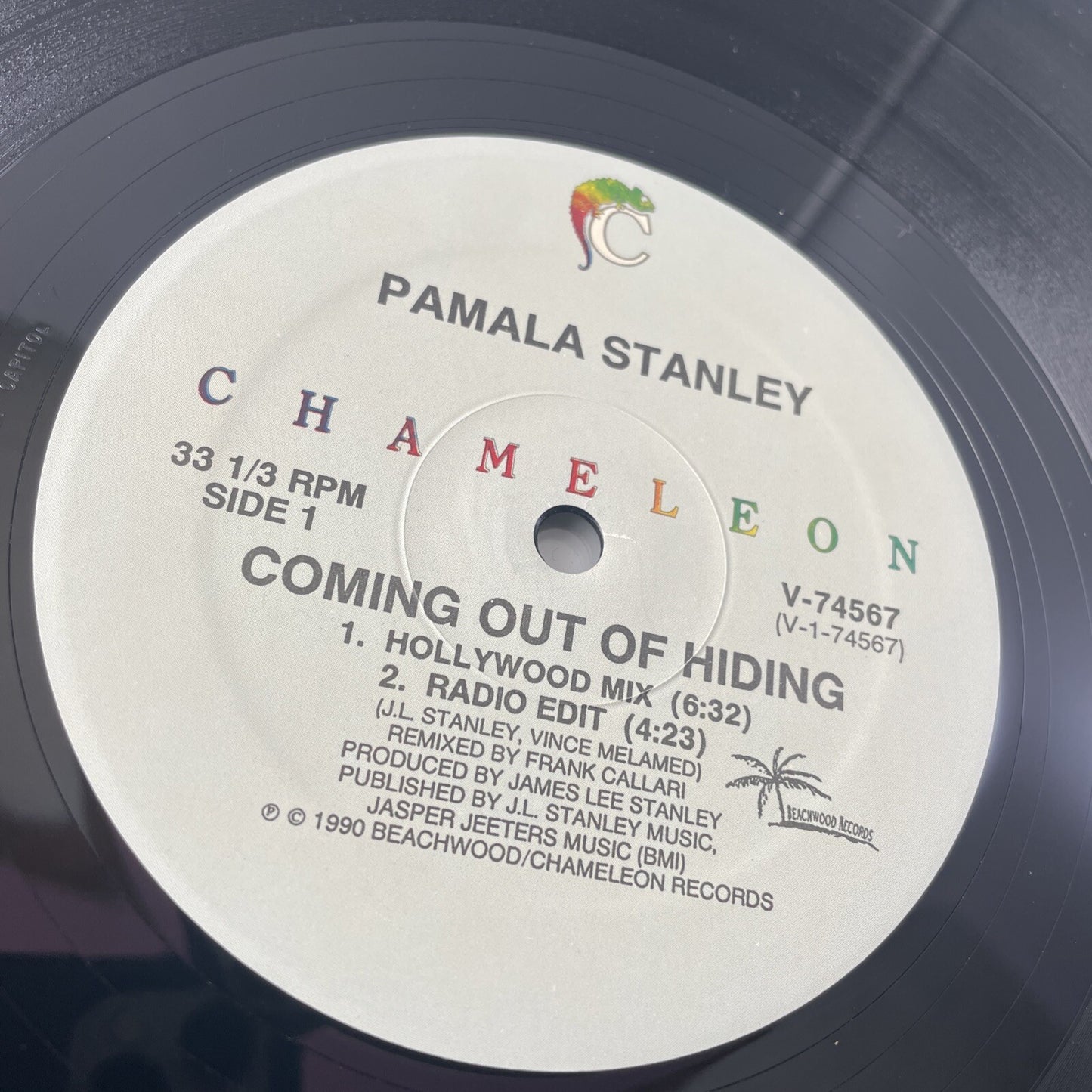PAMALA STANLEY Coming Out Of Hiding 12" Single 1990 Vinyl Chameleon