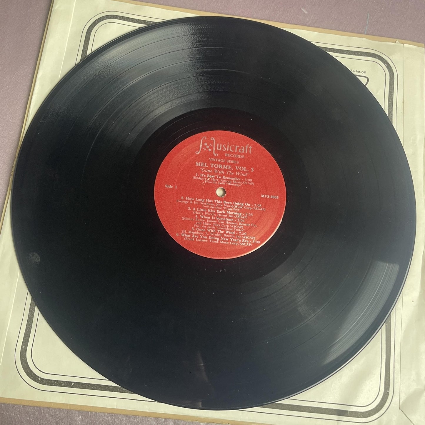 Vintage Mel Torme Vol. 3 Gone With The Wind 12" Vinyl LP 1985 Musicraft Jazz