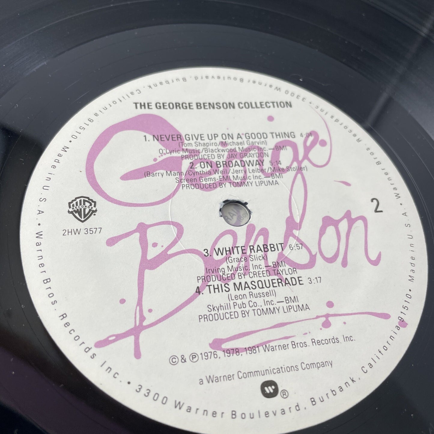 PROMO The George Benson Collection 2x LP Greatest Hits Embossed VG Rare