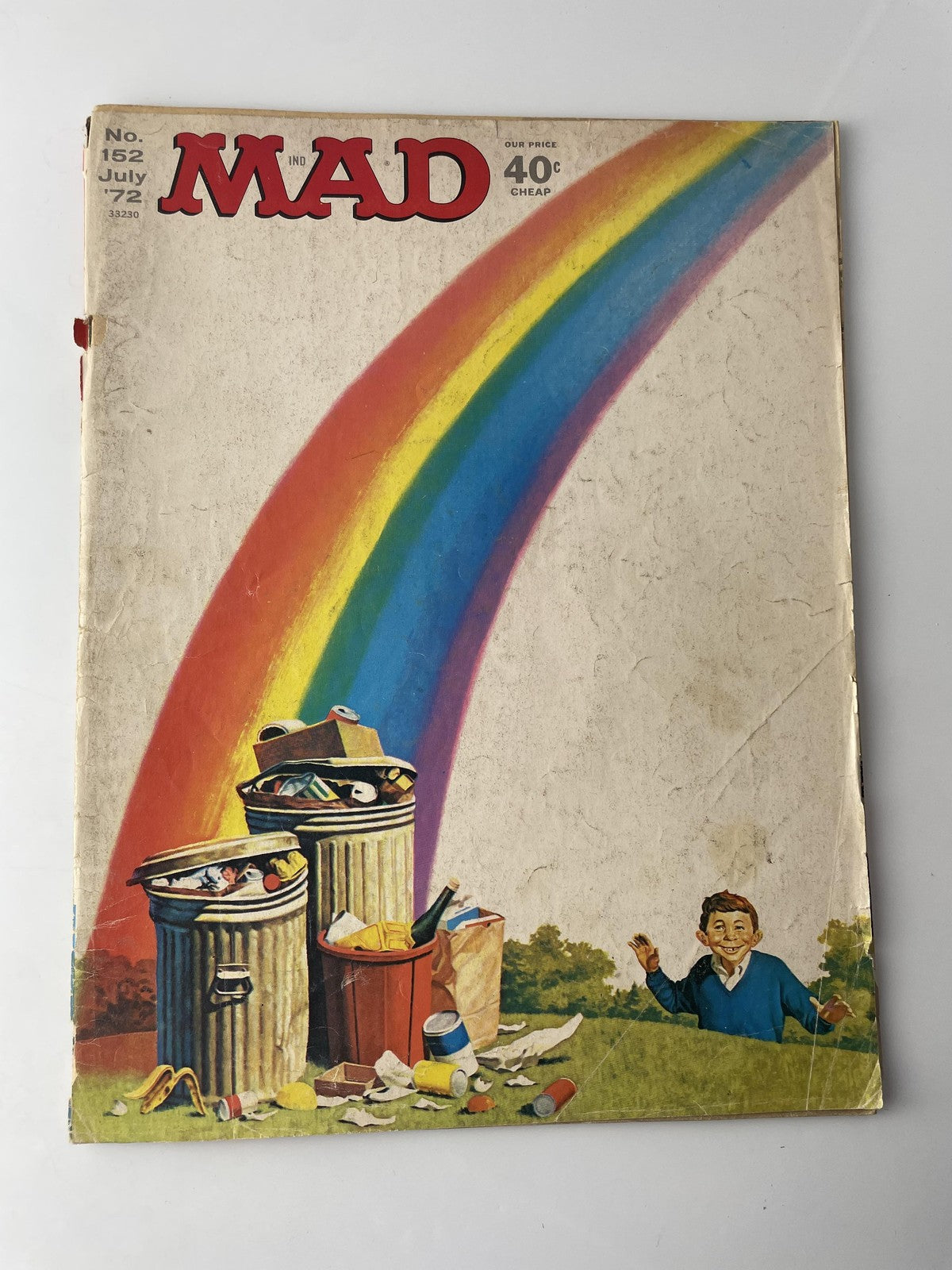 Vintage MAD Magazine July 1972 No. 152 Satire Nixon Bunker Poster Humor Comic