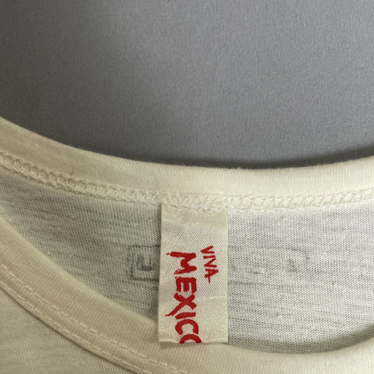 Vintage Viva Mexico Shirt Mens Large Mario Gasque Graphic Tee 90s Mexican Flag