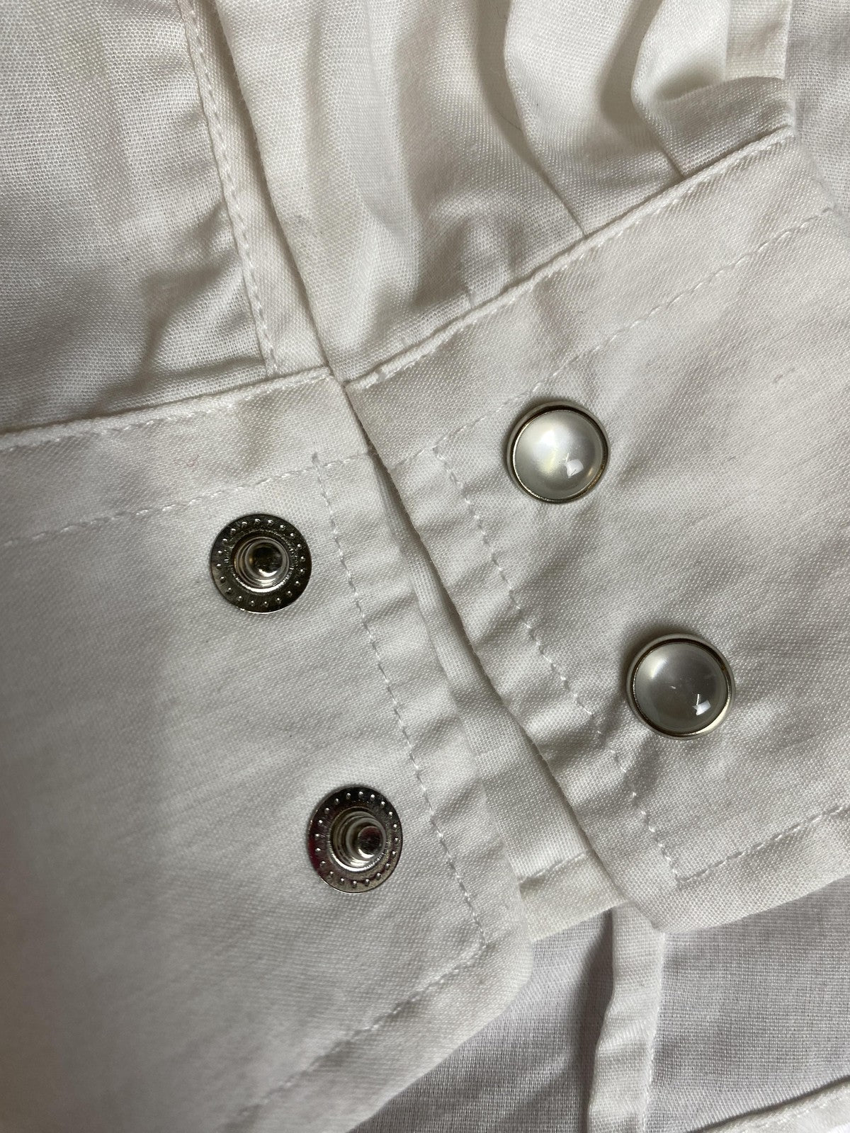 Cumberland Outfitters Shirt Mens XL White Western Cowboy Pearl Snap Long Sleeve