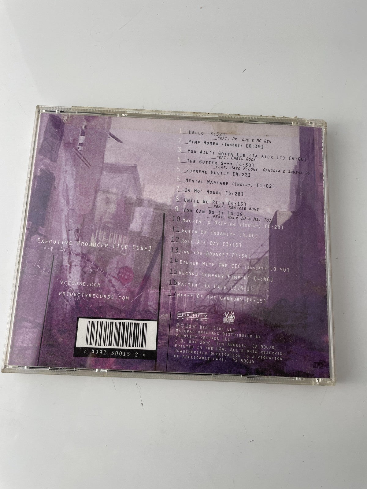 Vintage Ice Cube CD War & Peace Vol. 2 The Peace Disc Rap Hip Hop 2000 Explicit
