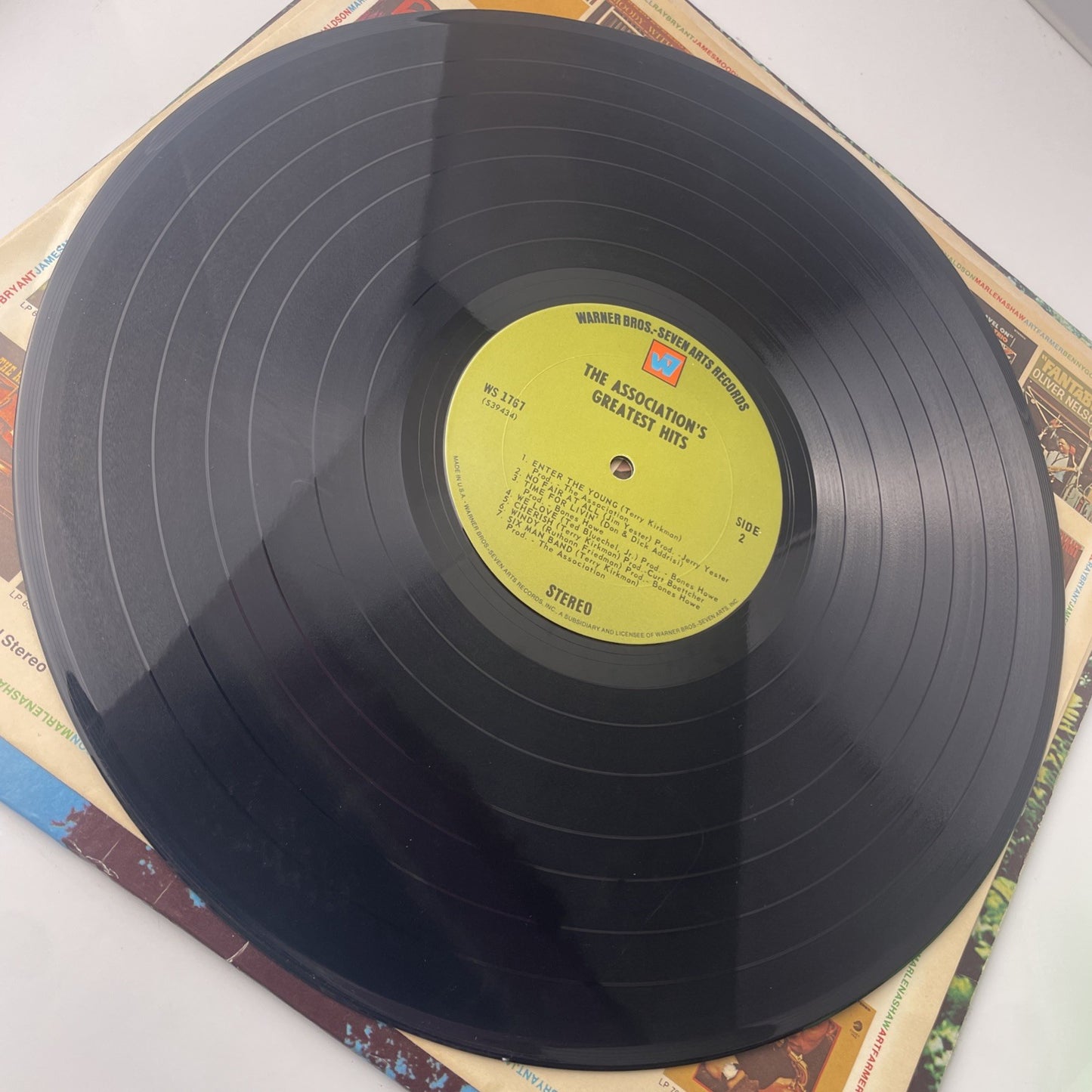 THE ASSOCIATION GREATEST HITS LP "CHERISH" 1967 RECORD WARNER BROTHERS WS 1767