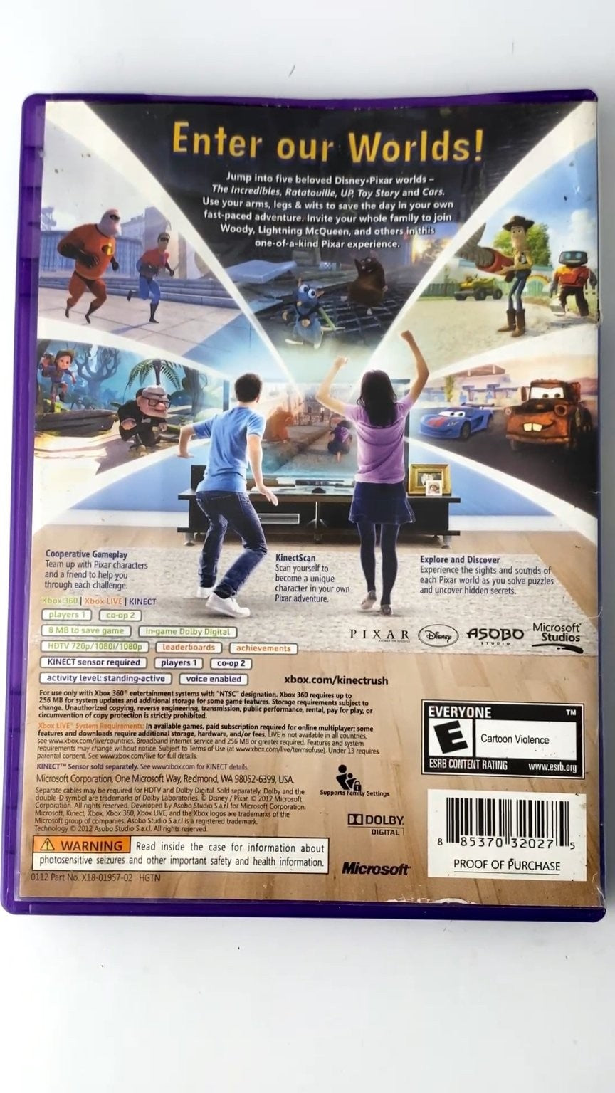 Kinect Rush A Disney Pixar Adventure Xbox 360 Video Game Multiplayer