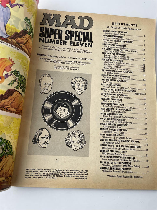 Vintage MAD Magazine Super Special No 11 1973 Satire Comic Alfred E Neuman