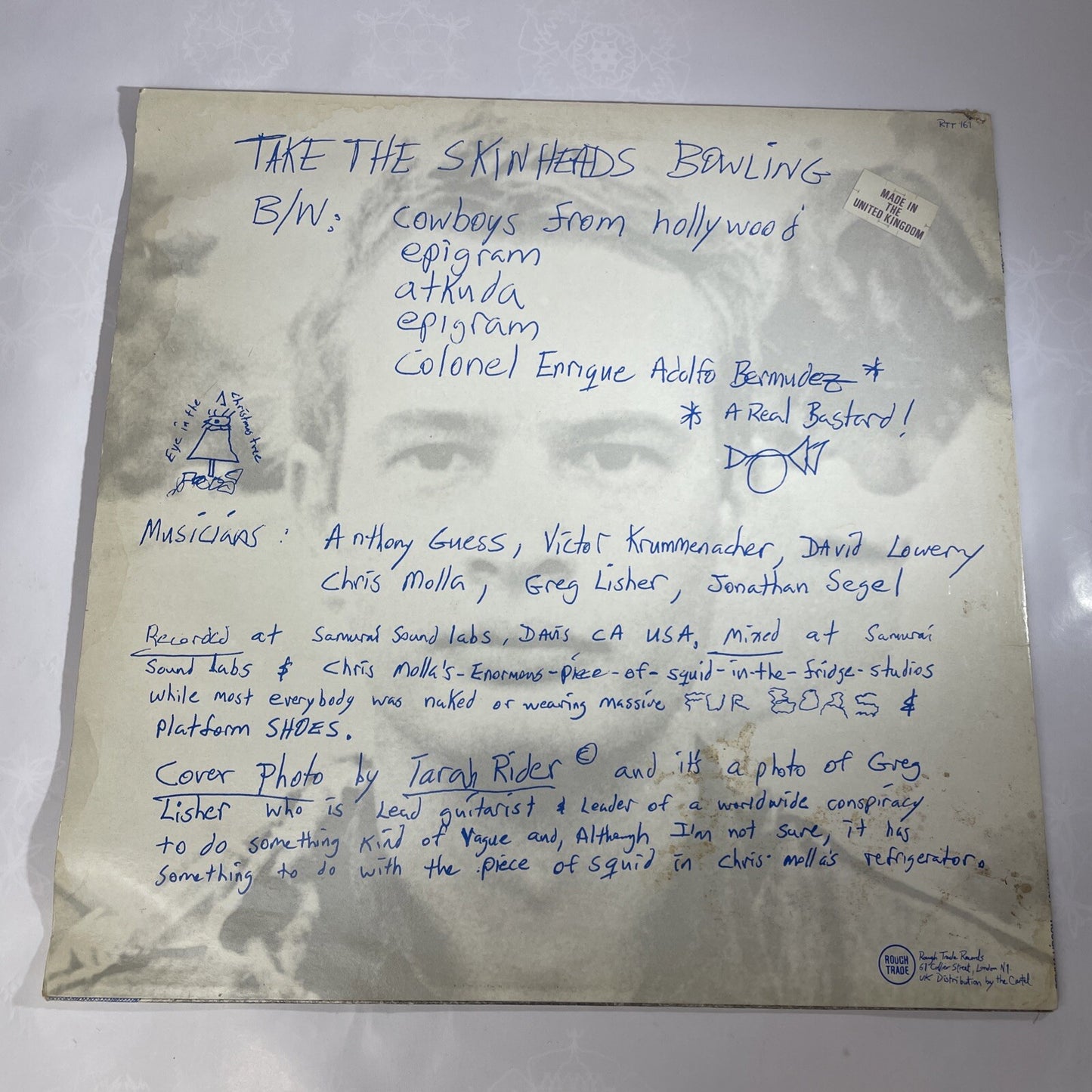 Camper Van Beethoven Take the Skinheads Bowling 12" Vinyl Rough Trade Records