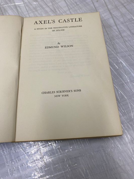 Axel's Castle Edmund Wilson 1959 Reissue Literary Criticism Scribners