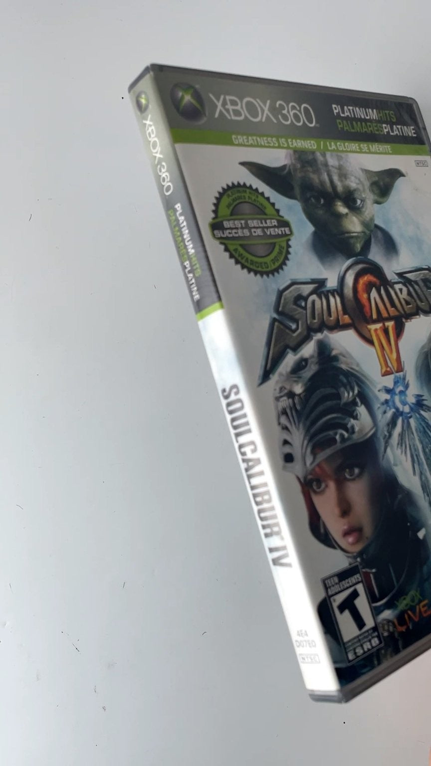 Soulcalibur IV Platinum Hits Xbox 360 Video Game Multiplayer TESTED NO MANUAL