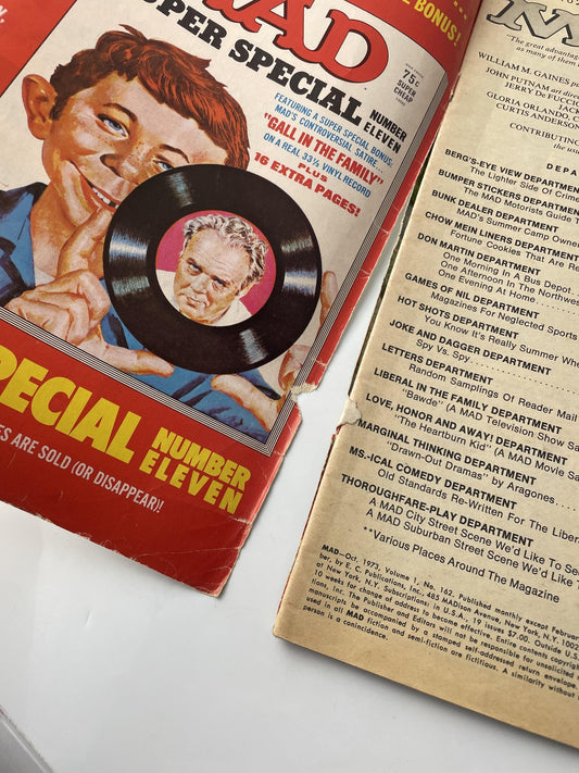 Vintage MAD Magazine No. 162 October 1973 Alfred E. Neuman Nixon Satire Humor