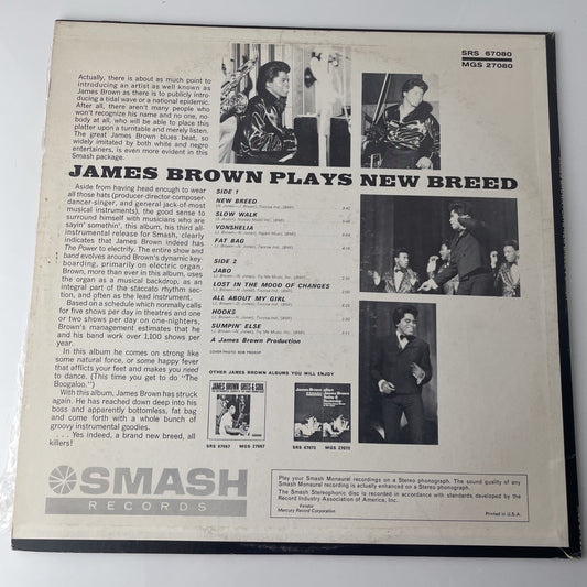 James Brown (LP) - "Plays New Breed" (1966) - Smash (MGS 27080) - G+ to VG