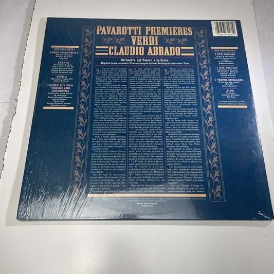 Pavarotti Premiers Claudio Abbado Verdi Arias Vinyl LP 1980 Classical Gatefold