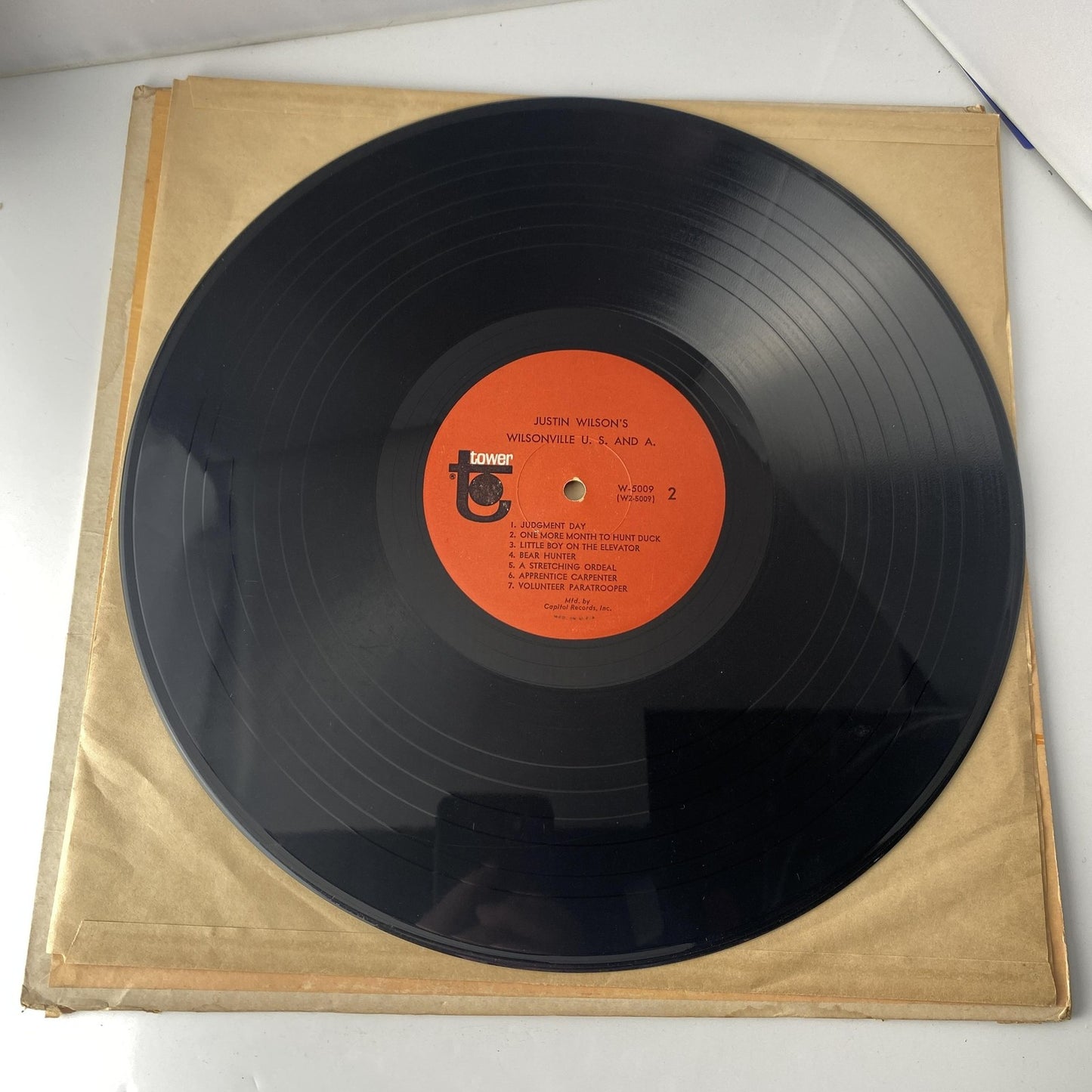 Vintage Justin Wilson Wilsonville U.S. And A. 12" Black Vinyl LP Tower Comedy