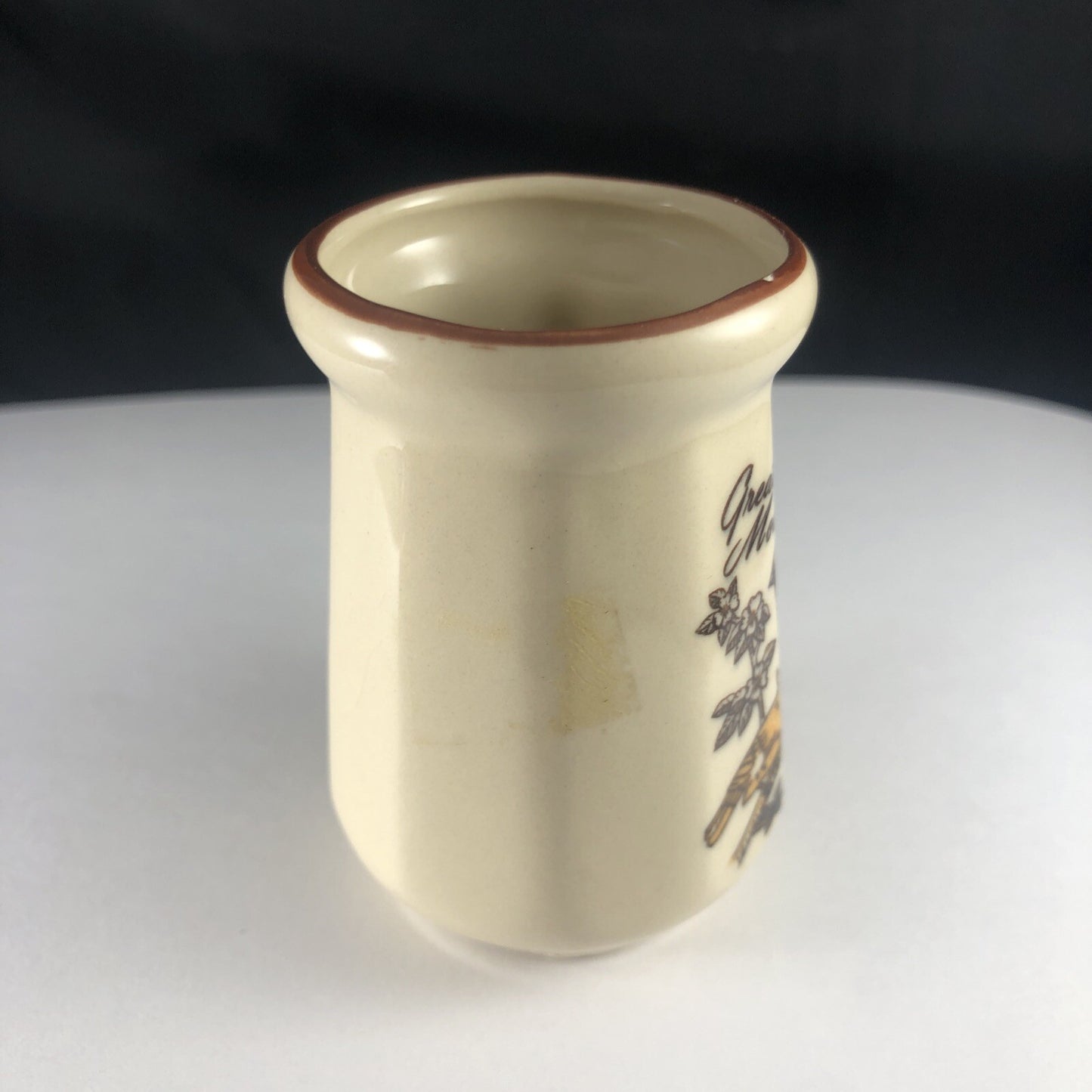 Vintage Ceramic Great Smoky Mountains Cardinal Birds Novelty Coffee Mug Cup