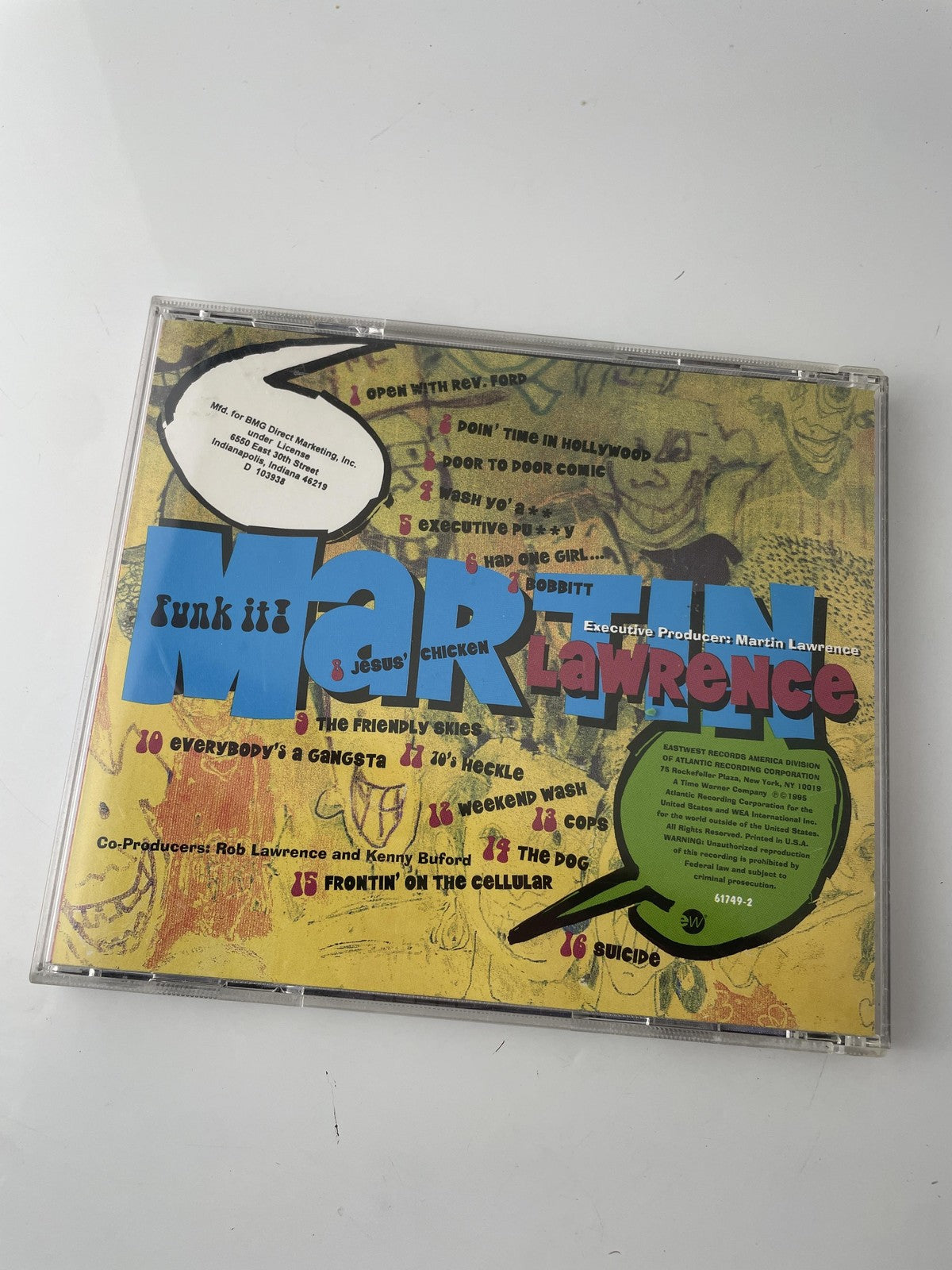 Martin Lawrence CD Funk It! EastWest Records 61749-2 Parental Advisory Comedy