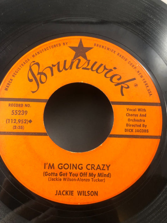 Jackie Wilson 45 RPM Brunswick Baby Workout I’m Going Crazy 1963 G+