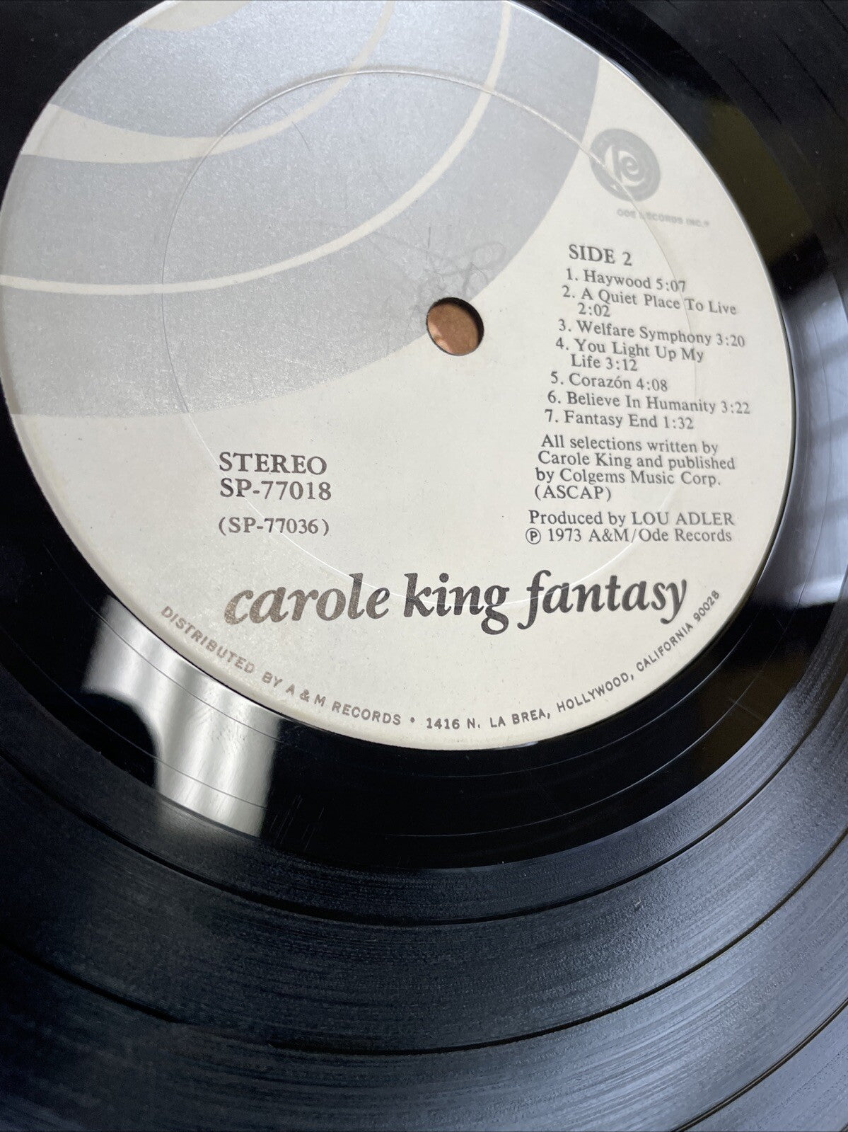 carole king fantasy vinyl album lp Vintage 60s Folk Country G+