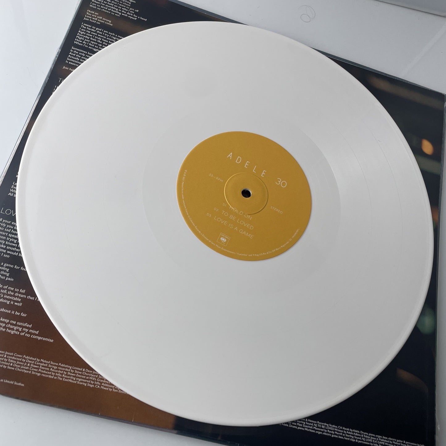 ADELE 30 Double L.P **EXCLUSIVE WHITE VINYL** VG+ In Shrink Wrap
