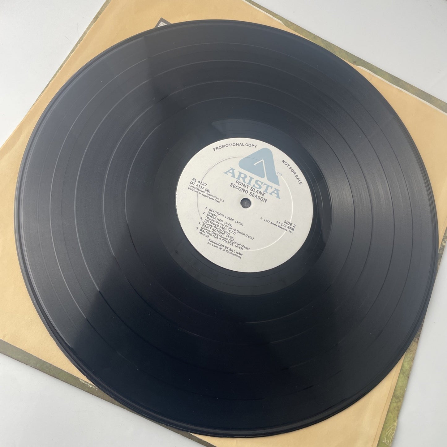 POINT BLANK Second Season ARISTA LP VG+ promo d White Label Vinyl Record