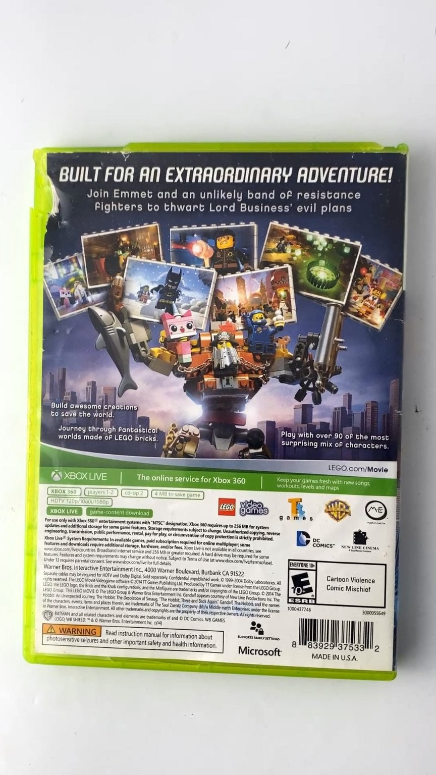 LEGO The Movie Video Game Xbox 360 Video Game Multiplayer