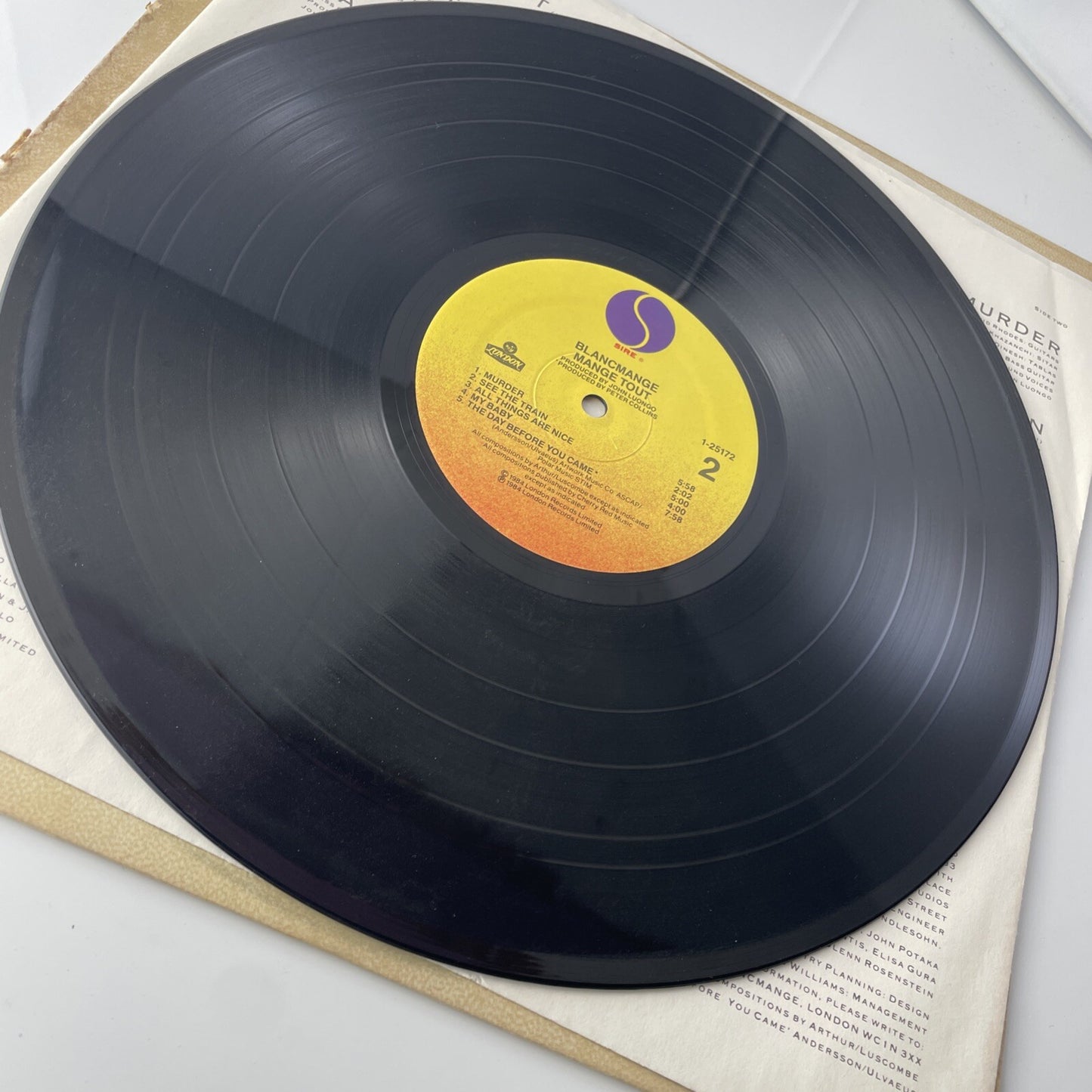 BLANCMANGE - Mange Tout - 1984 - Vinyl LP - Sire - 25172-1 - VG