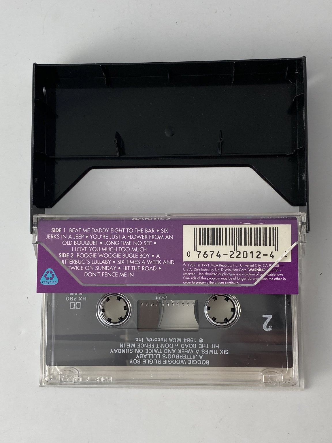 Andrews Sisters Rarities Cassette 1991 MCA Records