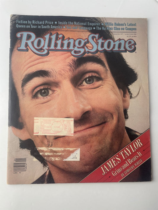 Rolling Stone Magazine James Taylor Cover June 11 1981 Illustrated