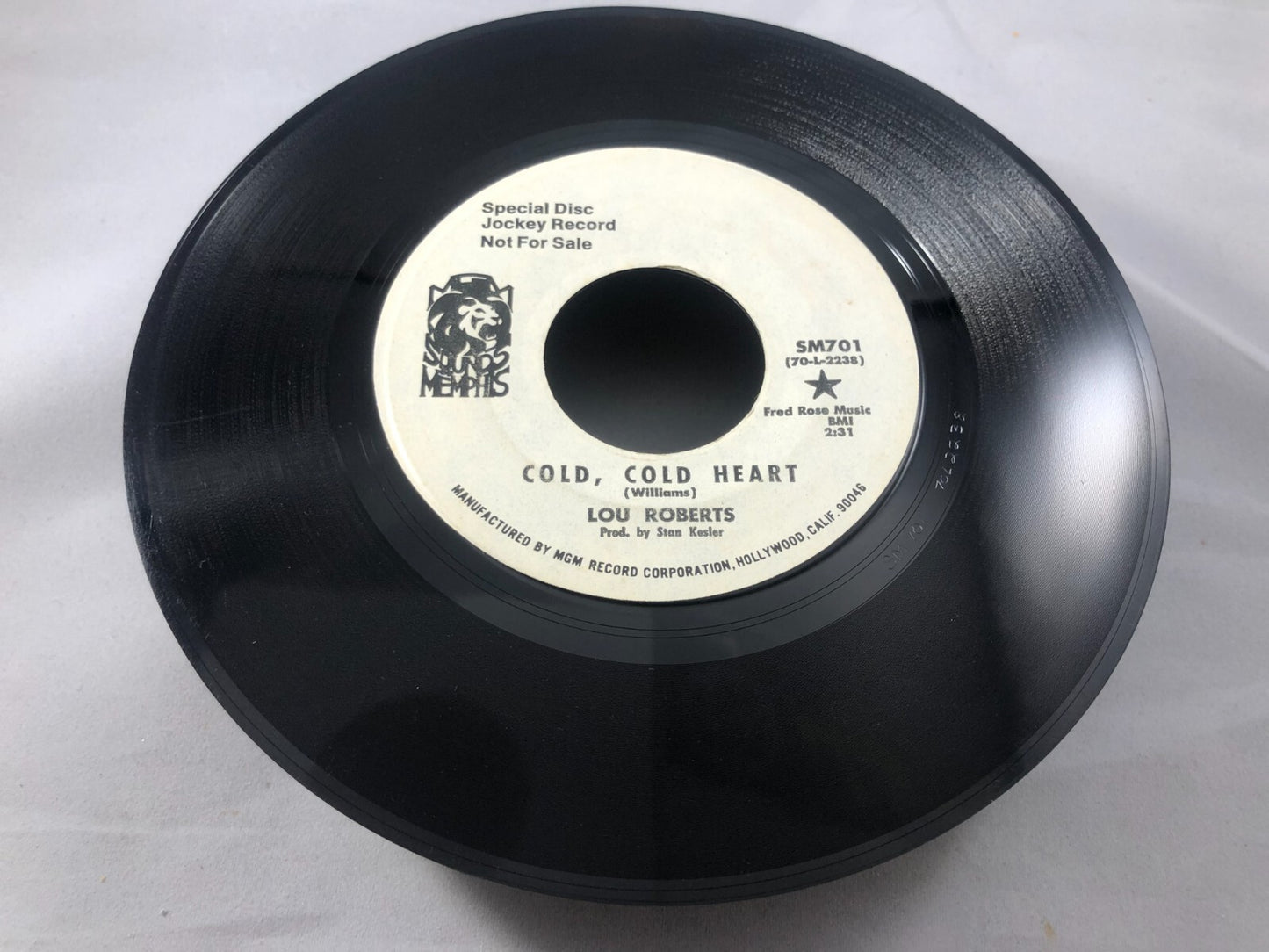 LOU ROBERTS MY LOVE IS STRONGER THAN MY MIND/ COLD HEART WLP PROMO 45 SOUL NM VG