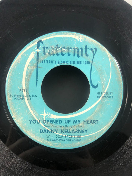 DANNY KELLARNEY Teen Pop 45rpm Never Till Now b/w You Opened Up My Heart G