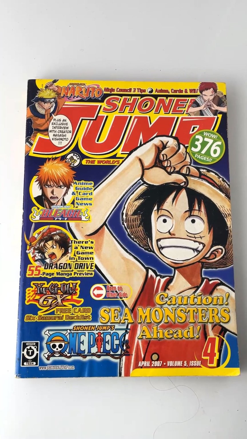 Shonen Jump Volume 5 Issue 4 April 2007 Anime Manga Illustrated WITH YUGIOH CARD