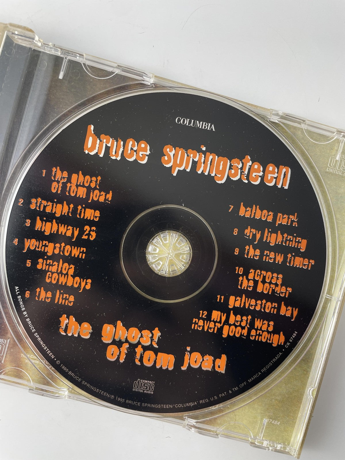 Vintage Bruce Springsteen CD The Ghost of Tom Joad Columbia Folk Rock 1995