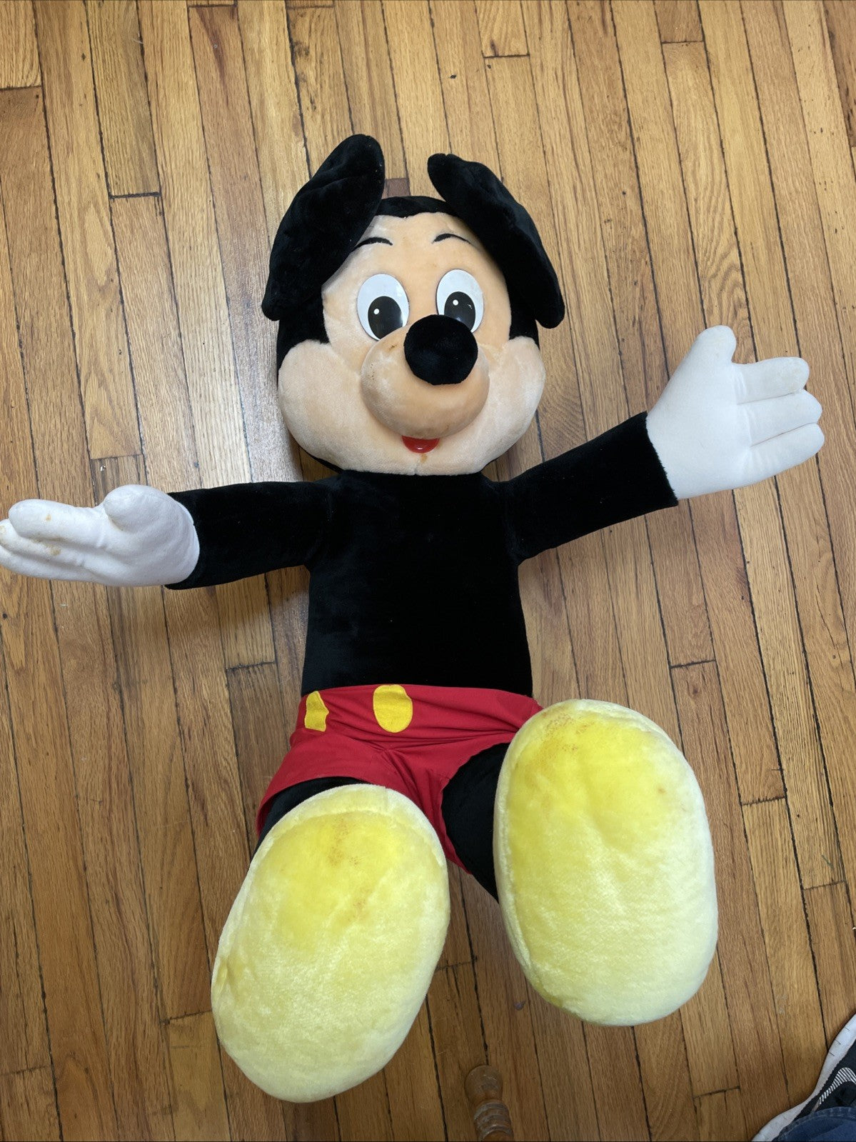 Rare Vintage Disneyland Mickey Mouse 36 Inch Plush Tag RARE Walt Disney