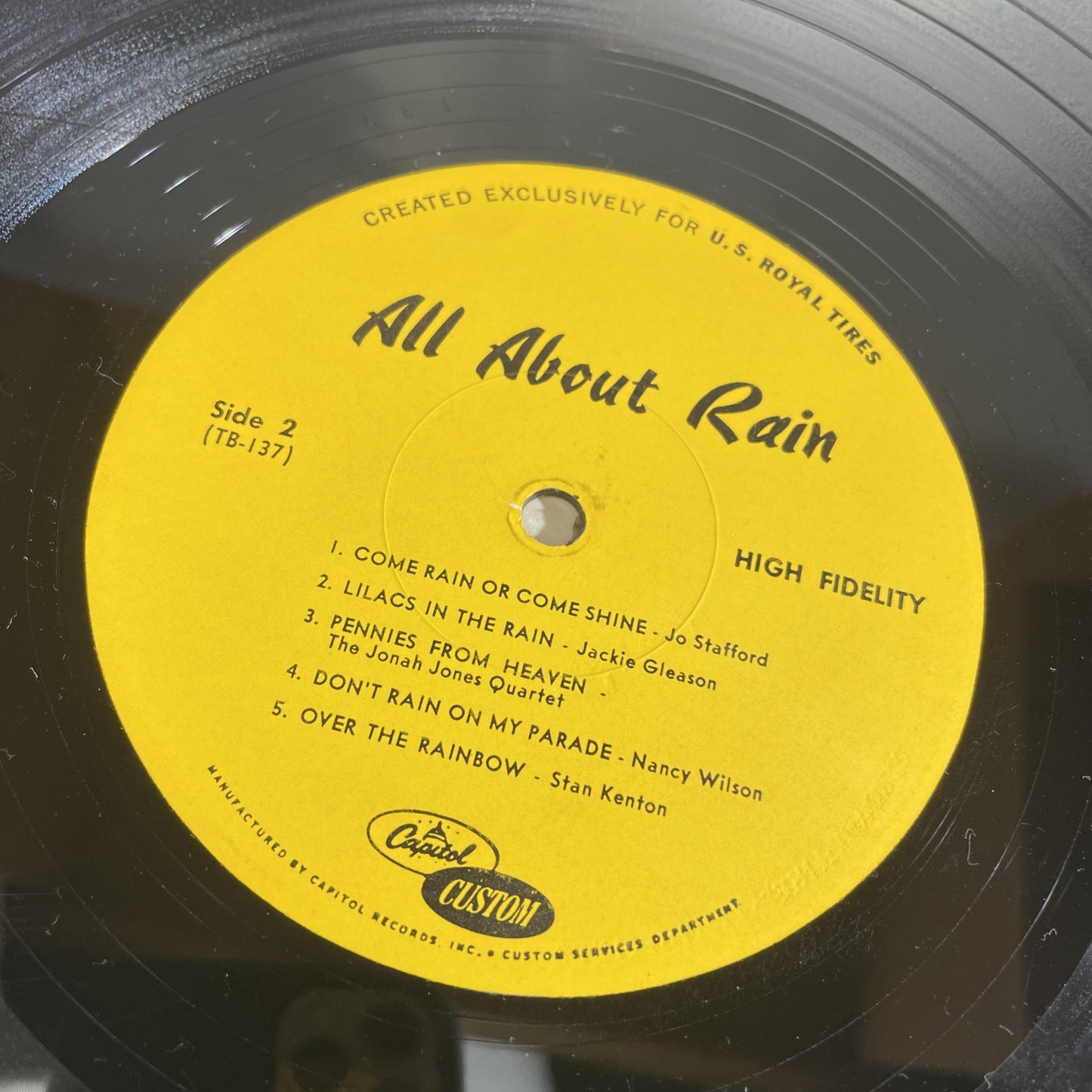 Various Rare Obscure All About Rain - For US Royal Tires (LP, Undated, 60's) VG
