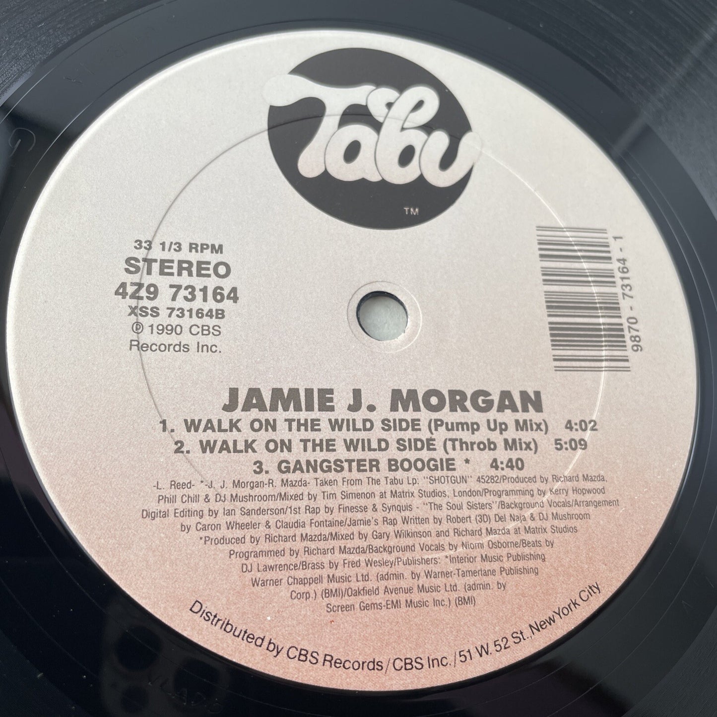 Jamie J. Morgan - Walk On The Wild Side - 12" Vinyl Record 1990 Tabu 655596 6