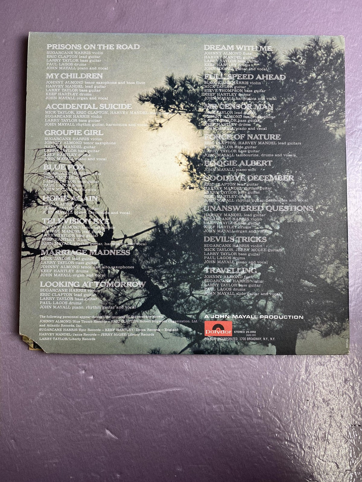 Vintage John Mayall Back To The Roots 2xLP Vinyl 1971 Polydor Blues Rock Album