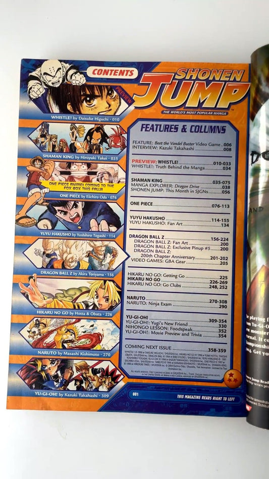 Shonen Jump Sept No.21 2004 Yu-Gi-Oh! Movie Preview Takahashi Interview NO CARD