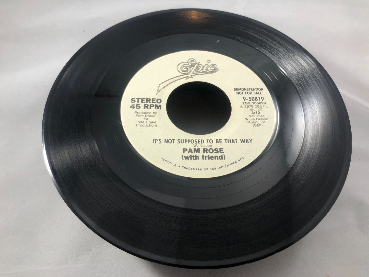 Promo! Pam Rose – It's Not Supposed To Be That Way / Same, 45 RPM VG+ (W4)